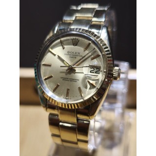 二手 實品在台北 瑞士勞力士 ROLEX 蠔式自動機械錶 包金鍊帶男錶1550 機芯1570 盒子保單齊全