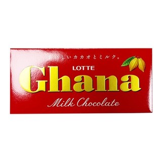 LOTTE樂天  Ghana加納代可可脂牛奶巧克力片裝 50g【Donki日本唐吉訶德】