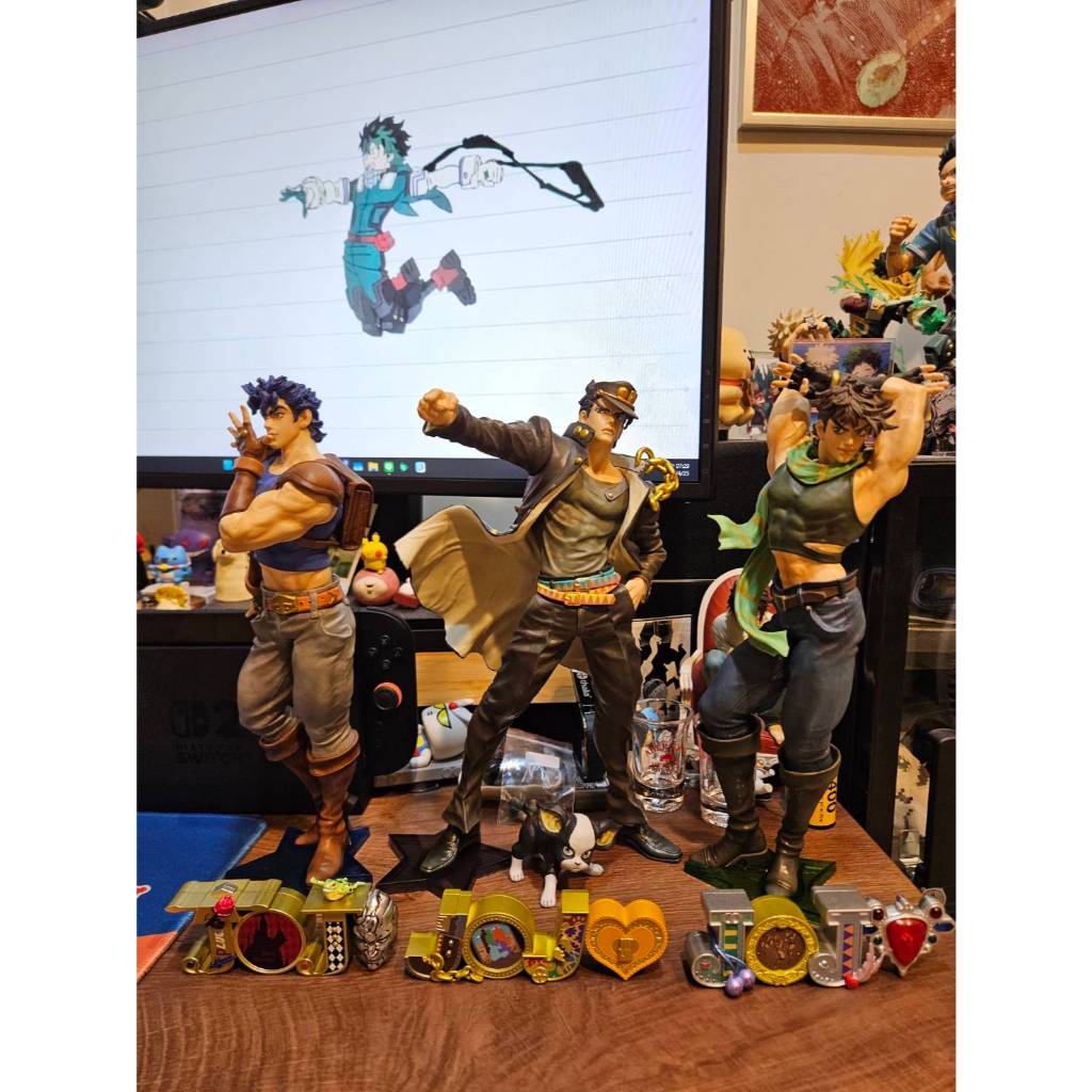 一番賞 JoJo的奇妙冒險 The Gathering of STARS G賞 大圓盤 H賞 LOGO 標誌模型