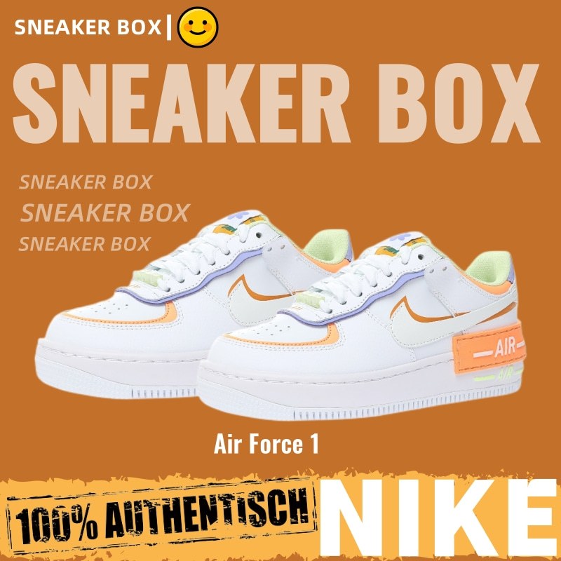 【U+】Nike 鞋 WMNS Air Force 1 Shadow "白黃淺紫綠" 空軍一號 休閒運動鞋 板鞋 男女鞋