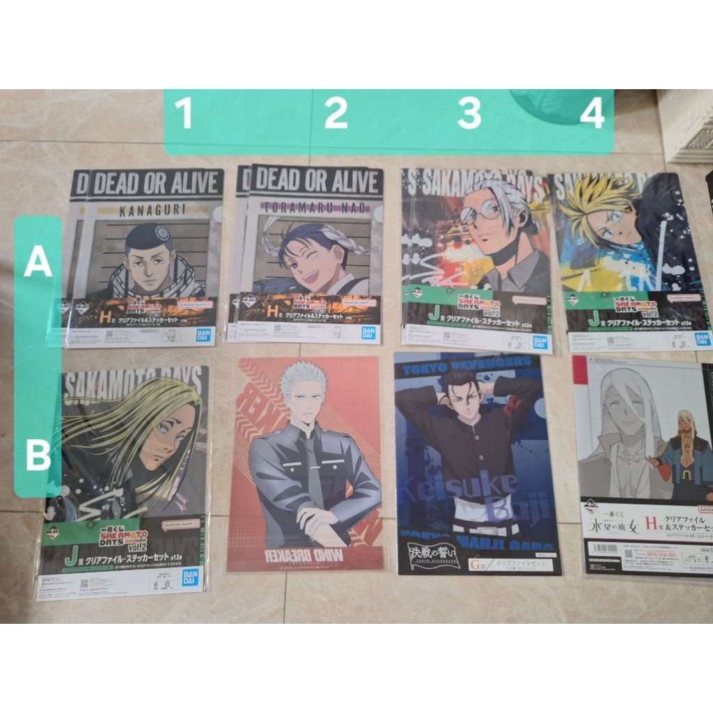 場地圭介 東京復仇者 資料夾 文件夾 一番賞 機動戰士鋼彈水星的魔女 沙迪克澤內利 坂本日常 神神廻