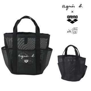 現貨 agnes b. x arena 聯名 直營店 日本代購 AS5STT15U 手提 游泳袋 網眼 分隔 收納 裝備