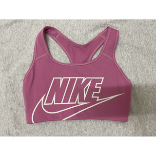 Nike Dry-fit Swoosh sport bras 深粉紅運動上衣 尺寸L