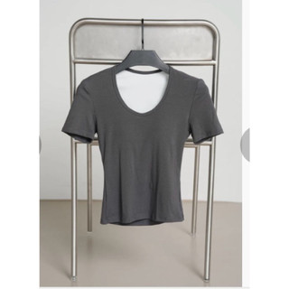 one third 天絲涼感短袖BRA TEE(雙層結構降溫) - 墨灰色