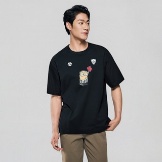 GIORDANO 男裝印花短袖T恤 小小兵足球系列 01096679