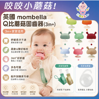 現貨+滿額折抵 【寶貝家族Ａ+】英國 mombella Q比蘑菇固齒器 多色可選 固齒器