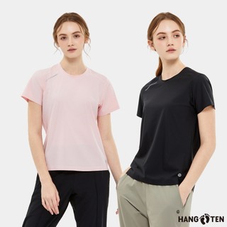 【Hang Ten】女裝-恆溫多功能-吸濕快乾彈性涼感短袖T恤(多色選)