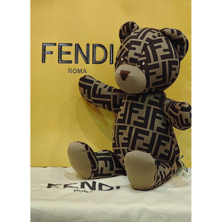 Fendi kids jersey FF logo Orsetto brown bear 時尚精品玩偶 芬迪熊 收藏玩偶