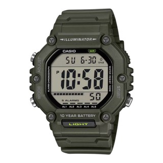 【CASIO 卡西歐】大而矚目的方形電子錶AE-1600HX-3A 49.7mm 現代鐘錶