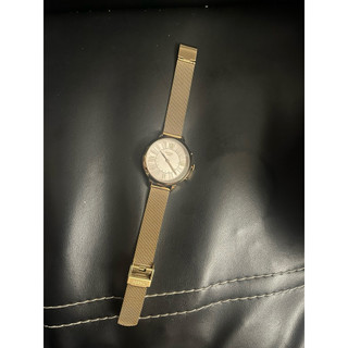 二手 玫瑰金色 Fossil FTW5020 Q Jacqueline混合智慧腕錶 米蘭式 不銹鋼 編織錶帶
