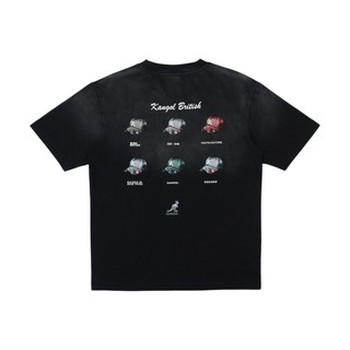 KANGOL 短T 黑色 洗水 落肩 重磅 帽子 短袖 上衣 中性 6625100320