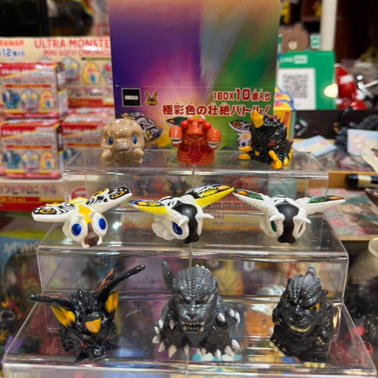 收拾玩具｜哥吉拉迷你軟膠盒玩 MOTHRA SAGA 摩斯拉傳奇 哥吉拉 摩斯拉 巴特拉 現貨