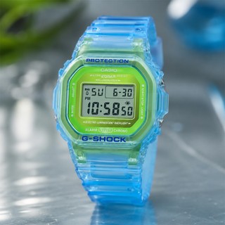 【WANgT】CASIO 卡西歐 DW-5600LS-2 經典方形電子錶 防水200米 運動男錶 耐衝擊經典透明款