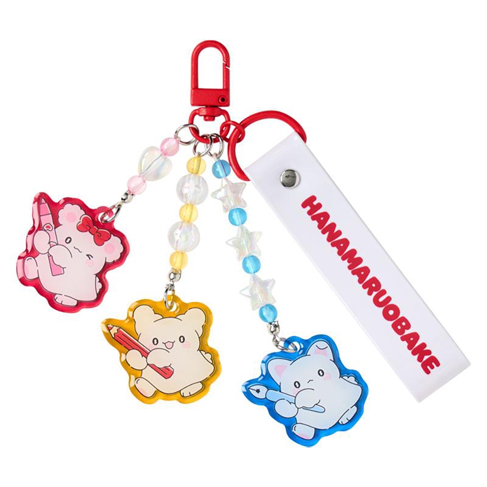 Sanrio 三麗鷗 小幽靈花丸3周年 造型串珠壓克力鑰匙圈 小幽靈花丸 764698