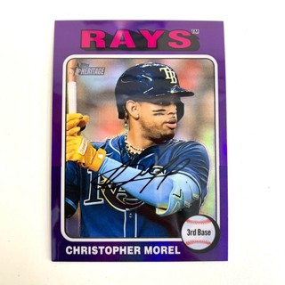 2024 Topps Heritage Christopher Morel 光芒隊 印刷簽名卡 閃卡 特卡 球員卡