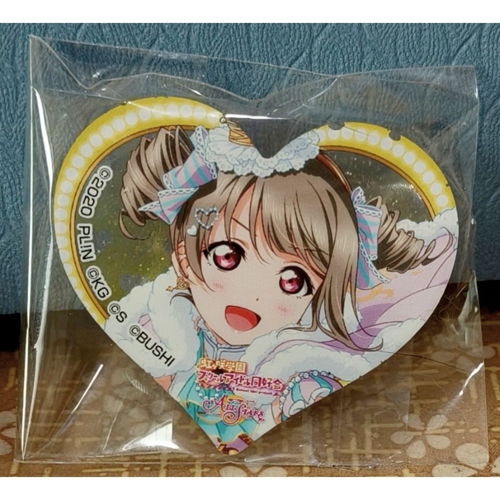 特賣出清 日版 現況品 Love Live! 學園偶像祭 虹咲學園校園偶像同好會 心型壓克力徽章 中須霞