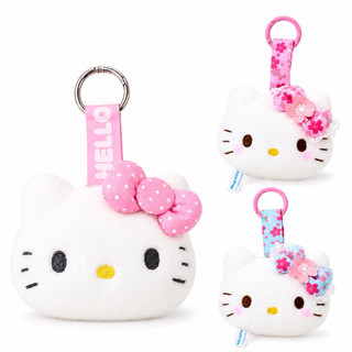 🔥現貨🔥 日本正版 三麗鷗 Hello kitty 立體大頭絨毛吊飾 包包掛飾 緞帶鑰匙圈 櫻花系列