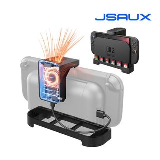JSAUX 智能散熱底座丨適用於 Switch 2 降溫 風扇 主機散熱 底座 NS2配件