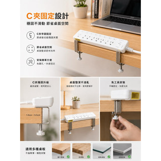 安全達人 安全防護延長線 S87｜7開6插獨立開關｜1650W過載保護｜150°C溫控斷電｜防雷突波