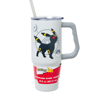 【預購】Silver Buffalo Pokemon 寶可夢 月亮伊布 把手吸管不鏽鋼保溫杯 30 盎司