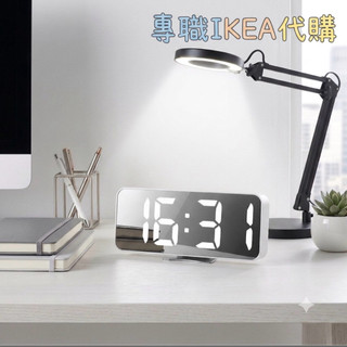 IKEA代購 NOLLNING 時鐘/溫度計/鬧鐘白色 鬧鐘時鐘 需另購3號電池3顆 也可常插充電線