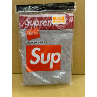 ［變身館日本服飾］～Supreme～Hanes～內褲～四角褲～平口褲～睡褲～日本購入～M～全新正版現品～2件～灰