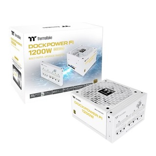 Thermaltake 曜越 Dockpower FI 1200W ATX3.1金牌全模電源供應器 黑/白