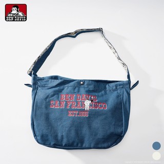 BEN DAVIS NEWSPAPER BAG 舊金山 猿人 印刷 丹寧 側背包 2色