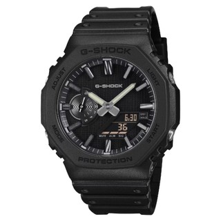 CASIO卡西歐 G-SHOCK 2100 系列 GA-2100LXB-1A 八角形霧面極簡雙顯腕錶 銀黑 45.4mm