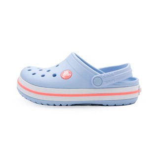 Crocs 卡駱馳 Crocband 洞洞鞋 防水 中童鞋 冰藍色/番石榴粉 S2566 (207005-4XQ)