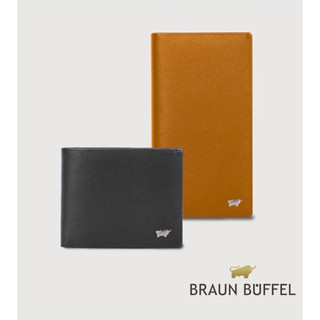 [免運］BRAUN BUFFEL 德國小金牛 亞當系列4卡零錢袋皮夾-淺棕色BF504-315-CS