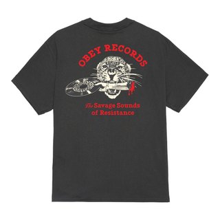 Obey Savage Sounds Leopard - Vintage Black T恤
