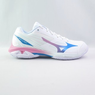 MIZUNO 71GA264317 WAVE CLAW 4 女 排羽球鞋 3E寬楦 白x藍x粉紅【iSport愛運動】