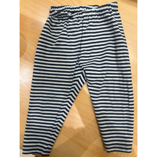 Uniqlo黑白條紋寬版長褲90 二手