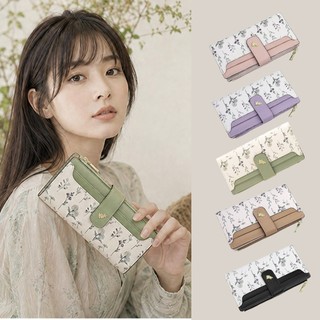【Baggly&Co】田園風文青小花薄款扣式長夾