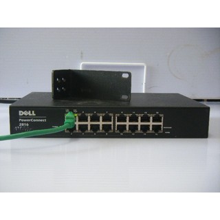 Dell PowerConnect 2816 16Port Giga Switch 附機架耳掛 無風扇靜音