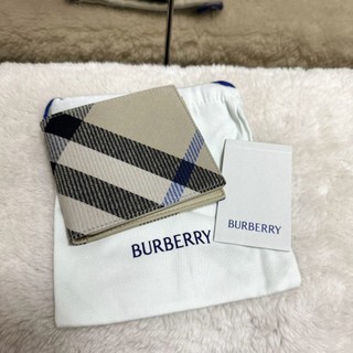 【博柏利｜全新】現貨 BURBERRY 錢包 短夾 男款 格紋款 半植絨 八卡短夾｜Little Bee 小蜜蜂精品
