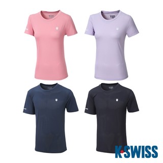 K-SWISS WHL Tee 冰絲運動Ｔ恤 男女款多色 短袖上衣 彈性親膚 網球 匹克球 慢跑 男女 多色任選