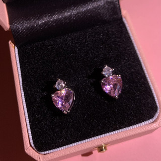 + Pink Kivi + 蜜糖愛心 耳環 Candy Heart Studs