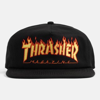 Thrasher Flame Embroidered - Black 帽子 #5