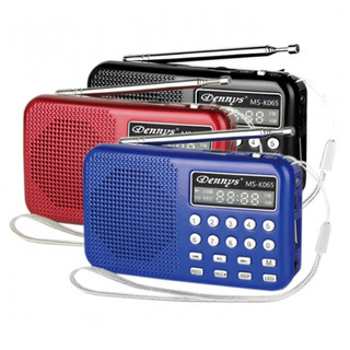 {福利品}Dennys 丹尼斯 可錄音收音機喇叭 USB SD MP3 AM FM, MS-K065 隨機顏色