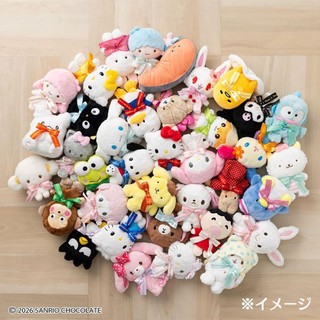 Sanrio 三麗鷗 緞帶 絨毛娃娃- Hello Kitty/美樂蒂/雙星仙子/布丁狗/大耳狗/酷洛米/帕恰狗/大眼娃