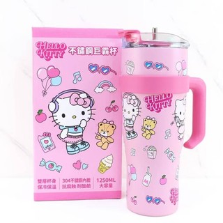 正版 Sanrio 三麗鷗 Hello Kitty 凱蒂貓 不鏽鋼 1250ml 冰霸杯 保冰杯 保溫杯 吸管杯 酷洛米