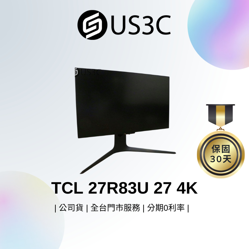 TCL 27R83U 27 4K 白 160Hz Mini LED 區域控光 電競顯示器 電競螢幕 二手螢幕 原廠保固內