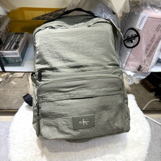 【CK｜全新】現貨 CALVIN KLEIN 包包 後背包 男款 軍綠色 尼龍 雙肩包｜Little Bee 小蜜蜂精品
