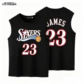 🔥詹皇LeBron James詹姆士詹姆斯運動背心衣服🔥NBA球衣76人七六人湖人隊健身籃球衣內搭排汗男女無袖上衣B30