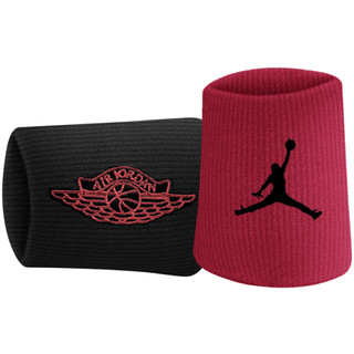 Nike / Air Jordan 飛人系列 運動吸汗護腕 撞色 紅 黑配色