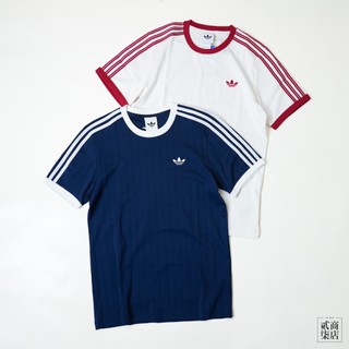 貳柒商店）ADIDAS 3S TEE STR 男女款 三葉草 基本款 短袖 三線 條紋 KS7448 KS7449