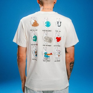 RIPNDIP FUCK EVERYTHING TEE 米白色 短袖T恤 中指貓 台灣總代理-ALL