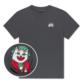 RIPNDIP WHY SO NERMAL? POCKET TEE 炭灰色 小丑 口袋 短袖T恤 中指貓 台灣總代理